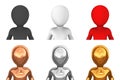 3d colored people avatar icons for web Royalty Free Stock Photo