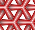 3D colored red triangular striped grid Royalty Free Stock Photo