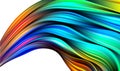 3D Colorful abstract twisted fluide shape flow. Trendy liquid design