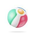 3d Colorful Beach Ball Isolated Royalty Free Stock Photo