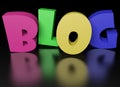 3D Colorful Blog Text