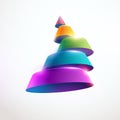 3D colorful cone