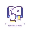 2D colorful dyslexia strengths icon Royalty Free Stock Photo