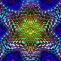 3d colorful metallic surface hexagonal pattern