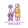 2D colorful parenting dynamics simple icon