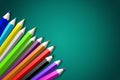 3D colorful pencils/ crayons - back to school template