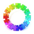 3d colorful puzzle chart wheel Royalty Free Stock Photo