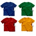 Colorful t-shirts mock-up