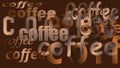 2D colorfull text background Coffee