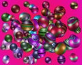 3D colourful spheres Royalty Free Stock Photo
