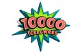 3d comic text speech bubble 10000 followers