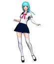 3D comics cosplay anime girl