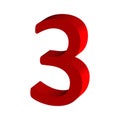 Number three Royalty Free Stock Photo