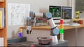 3D computer Generated image: COBOT and AGV in LAB
