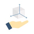 3d computer graphics  Flat inside vector icon which can easily modify or edit Royalty Free Stock Photo