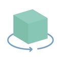3d computer graphics  Flat inside vector icon which can easily modify or edit Royalty Free Stock Photo