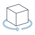 3d computer graphics Flat inside vector icon which can easily modify or edit Royalty Free Stock Photo