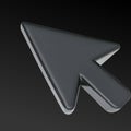 3d computer mouse cursor. arrow icon. Generative AI. Royalty Free Stock Photo