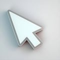 3d computer mouse cursor. arrow icon. Generative AI. Royalty Free Stock Photo