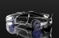 3d concept design ,Modern black sports car ,skeleton,3d ,render Royalty Free Stock Photo