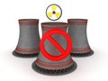 3D Concept image against nuclear energy Royalty Free Stock Photo
