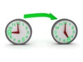 3D Concept of worker going through five to nine working routine