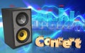 3d concert sign spectrum Royalty Free Stock Photo