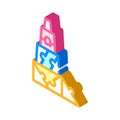 3d constructor and puzzle toy isometric icon vector illustration Royalty Free Stock Photo
