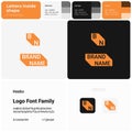 2D IT consulting brand template with creative simple logo