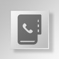 3D contact book icon Business Concept