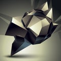 3D contemporary style abstract object, cybernetic futuristic for