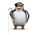 3d Cool penguin angler