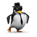 3d Cool penguin does his dance