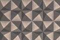 3D copper paper craft pentahedron patterned background