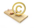 3d Copyright symbol in mousetrap