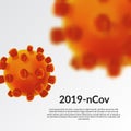 3d coronavirus illustration. wuhan china pandemic virus. global health warning