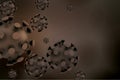3d coronavirus infection spread background with text space