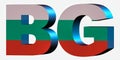 3d Country Short Code Letters - Bulgaria