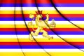 3D County Palatine of the Rhine Flag, Electoral Palatinate.