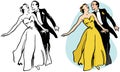 A Couple Slow Dancing a Ballroom Dance