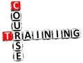 3D Course Training Crossword Royalty Free Stock Photo