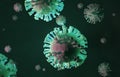 3d covid-19 coronavirus Chinese microscopic superbug bacterial infection representation