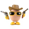 3d Cowboy egg Royalty Free Stock Photo