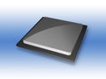 3D CPU computer processor chip Royalty Free Stock Photo
