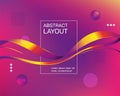 3d creative design for futuristic event. Abstract gradient metallic waves layout, beauty music banner template for Royalty Free Stock Photo