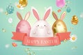 3d creative Easter egg background