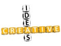 3D Creative Ideas Crossword Royalty Free Stock Photo