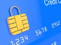 3d credit card security concept Royalty Free Stock Photo