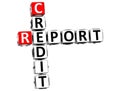 3D Credit Report Crossword Royalty Free Stock Photo