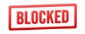 3D Crimson Red BLOCKED Text Design Royalty Free Stock Photo